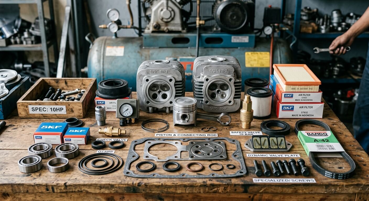 sparepart kompresor udara