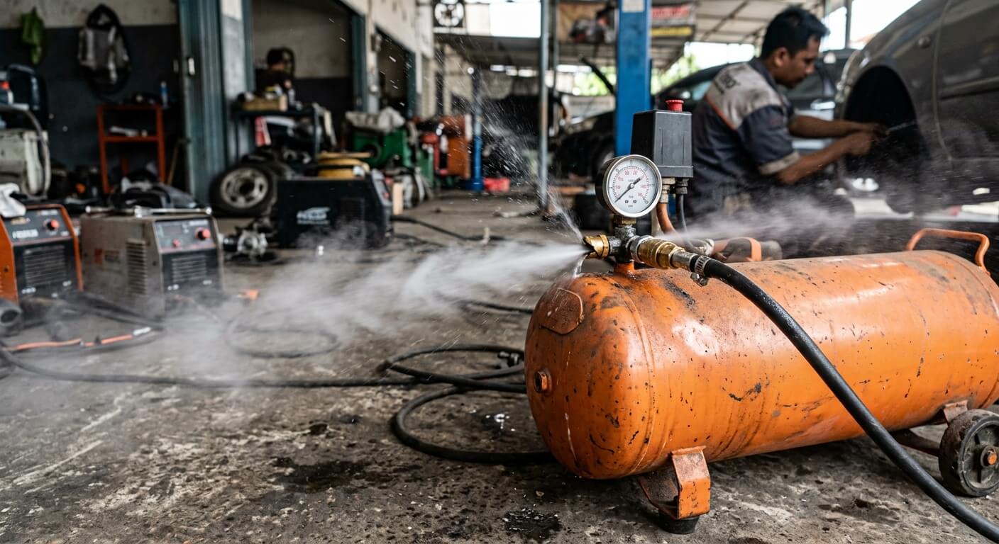 kompresor bocor angin